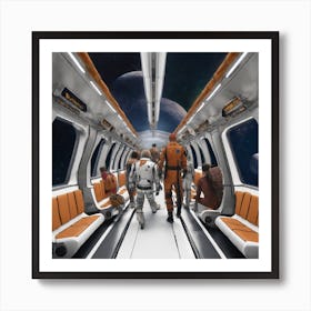 Space Train 8 Art Print