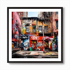 Street In New York City Art Print