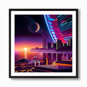 Neon City Art Print