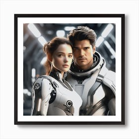 Futuristic Couple Art Print