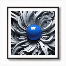 Blue Flower 1 Art Print