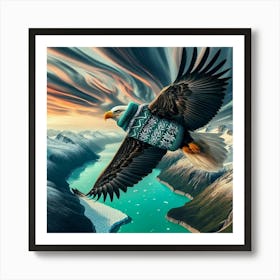 Eagle In Sweater Art Print