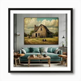 Old Farmhouse Canvas Print Art Print