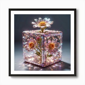 Daisies In A Cube Art Print