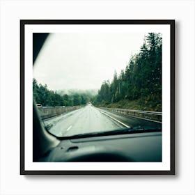 Move Drive Car Countryside Speed Mirror View Window Rear Asphalt Transport Driving Heave (9) Art Print