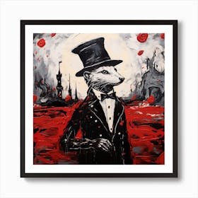 Mouse In A Top Hat Art Print