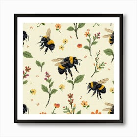 William Morris Bee Vintage Art Print (3) Art Print