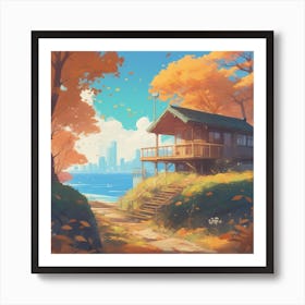 Autumn House 1 Art Print