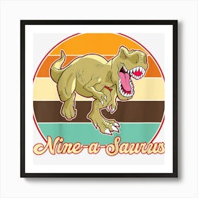 Kids Eight Year Old Tyrannosaurus Dinosaur Kids 8th Birthday Art Print