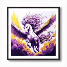 Purple Unicorn Canvas Print Art Print