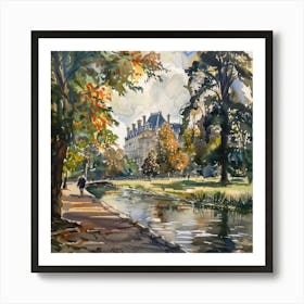 Vondelpark Amsterdam Series. Water Colour 5 Art Print