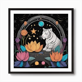 Zodiac tiger Art Print