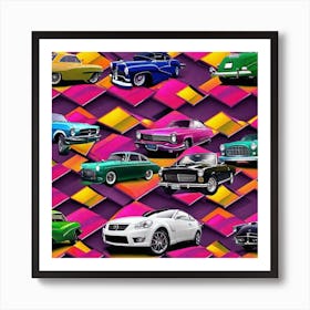 Classic Cars Art Print