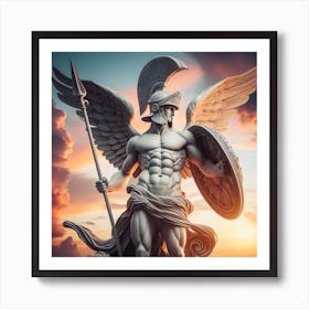 Greek God Statue Art Print