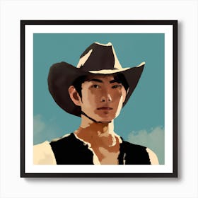 Western Cowboy Art Print