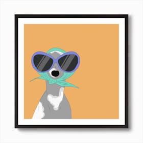  Pixie the whippet With Sunglasses Art Print