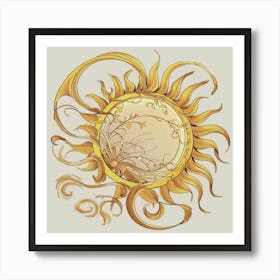 Golden Sun Art Print