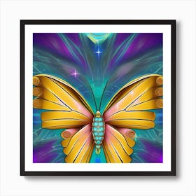 Golden Butterfly Art Print