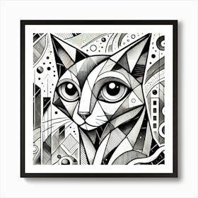 Feral Flicker City Cat Art Print