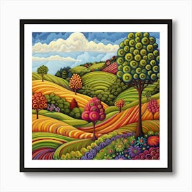 Colorful Landscape Art Print