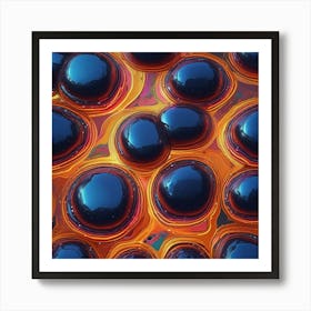 Abstract Bubbles rock bubble Art Print