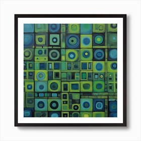 Squares And Circles Art Print