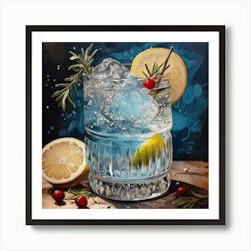 Glass Of Gin Art Print