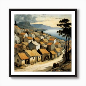 Village By The Sea Art Print