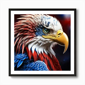 Sharp Focus Realistic Beautiful Elegant Patriotic (1) Art Print