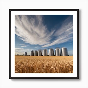 Wheat Field With Silos 2 Art Print