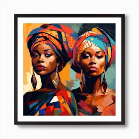 Two African Women 2 Art Print
