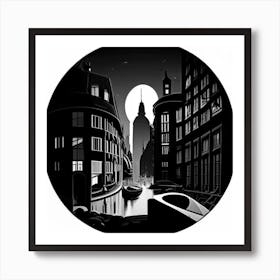 Amsterdam At Night Art Print