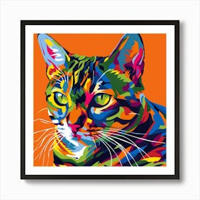 Kisha2849 Bengal Cat Colorful Picasso Style Full Page No Negati Ddad87e2 1e3b 4289 Baf6 Cd17cf8cffbd Art Print