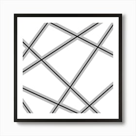 Black And White Lines Art Print