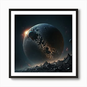 Planets In Space 1 Art Print