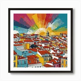 Lisbon City 2 Art Print