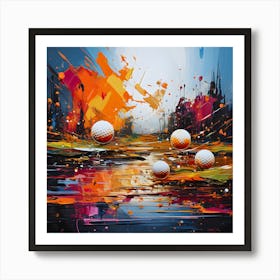 Golf Balls Art Print