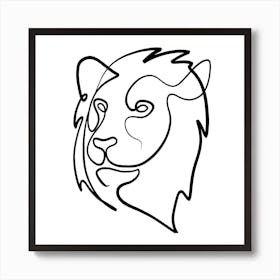 The Lion Square Art Print