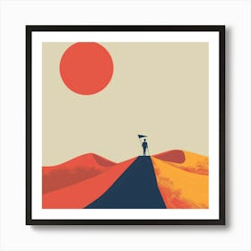 Man In The Desert Art Print