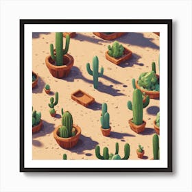 Cactus Garden 3 Art Print