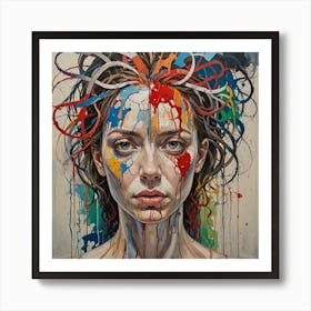 Explore How Contemporary Painters Depict Mental Health Emotional Struggles And The Inner Workings Of 2312179591 Art Print