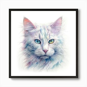 Tiffany Cat Portrait 2 Art Print