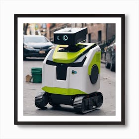 Robot On The Street 55 Art Print