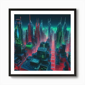 Futuristic City 4 Art Print