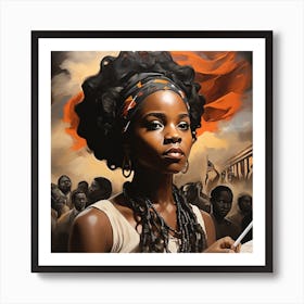 Black History Month: Afro-American Woman Art Print