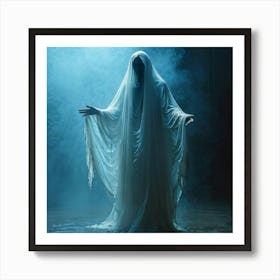 A Figure Shrouded In A Translucent Veil Embodying Both Spiritual Ethereal Energy And The Tangibilit (6) Art Print