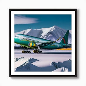 Green Airplane Art Print