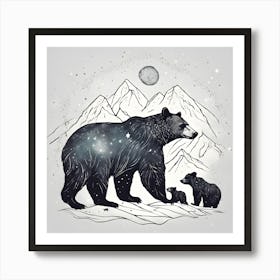 Mama Bear Mountains Art Print