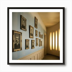 Leonardo Phoenix A Long Dimly Lit Hallway Wall With A Worn Cre 3 Art Print