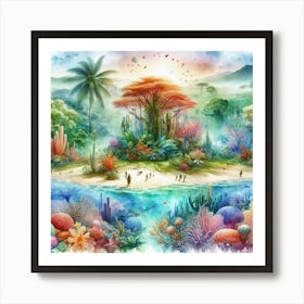 Tropical Island Art Print